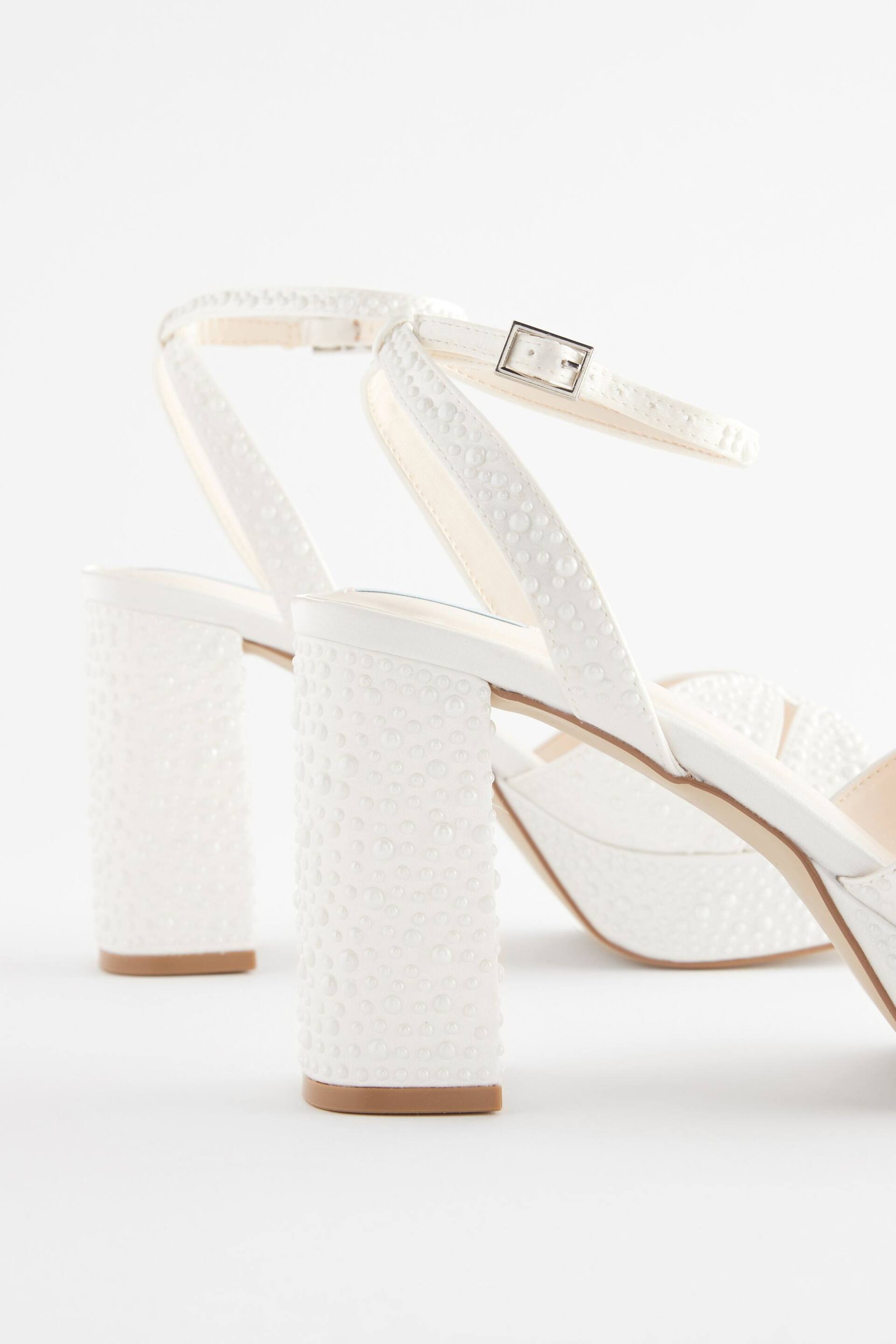 Ivory Forever Comfort® Wedding Pearl Platform Bridal Ivory Sandals - Image 8 of 9