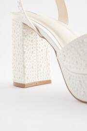 Ivory Forever Comfort® Wedding Pearl Platform Bridal Ivory Sandals - Image 9 of 9