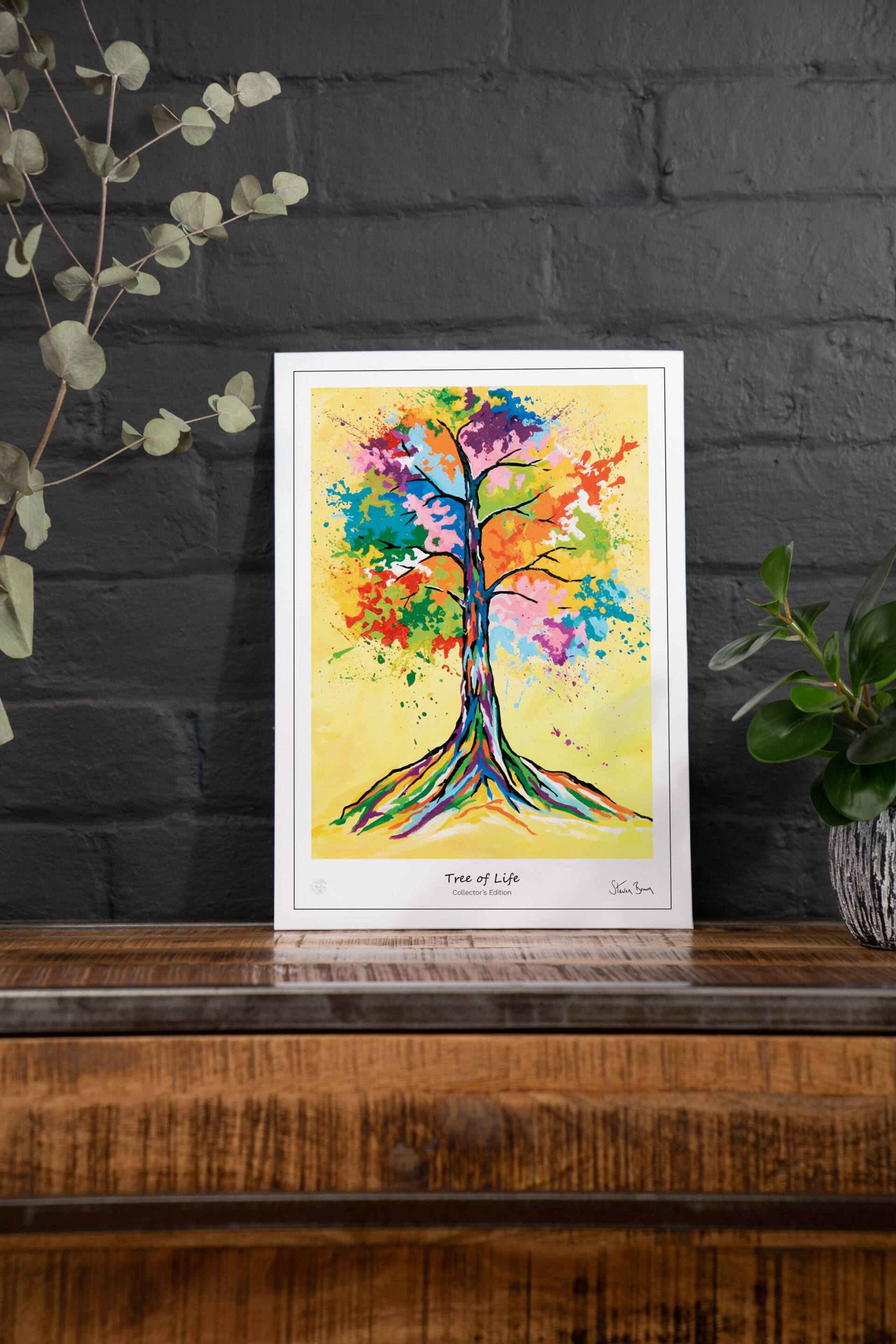 Steven Brown Art Yellow Tree of Life A3 Collector's Edition Print - Image 1 of 2