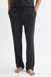 Reiss Charcoal Norfolk Jersey Drawstring Joggers - Image 1 of 5