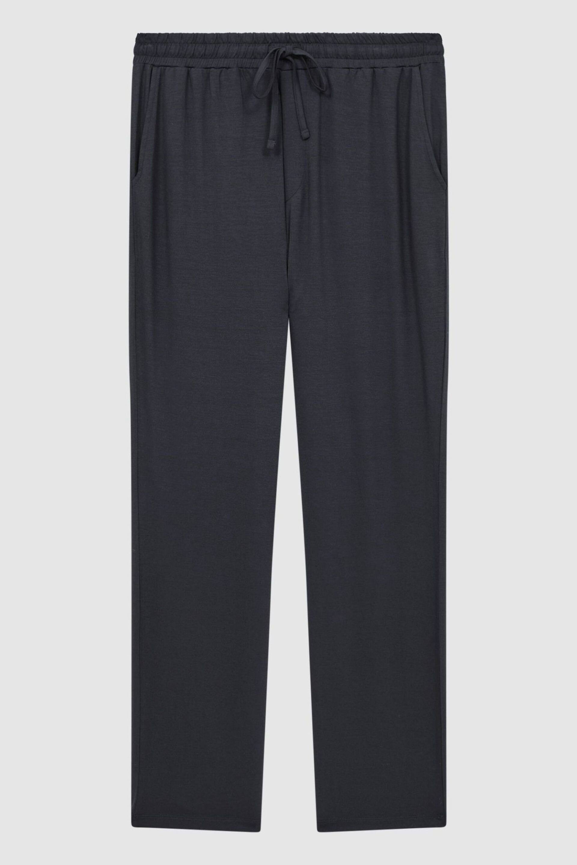 Reiss Charcoal Norfolk Jersey Drawstring Joggers - Image 2 of 5