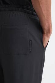 Reiss Charcoal Norfolk Jersey Drawstring Joggers - Image 4 of 5