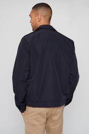 Threadbare Blue Luxe Showerproof Zip Up Collared Jacket - Image 2 of 4