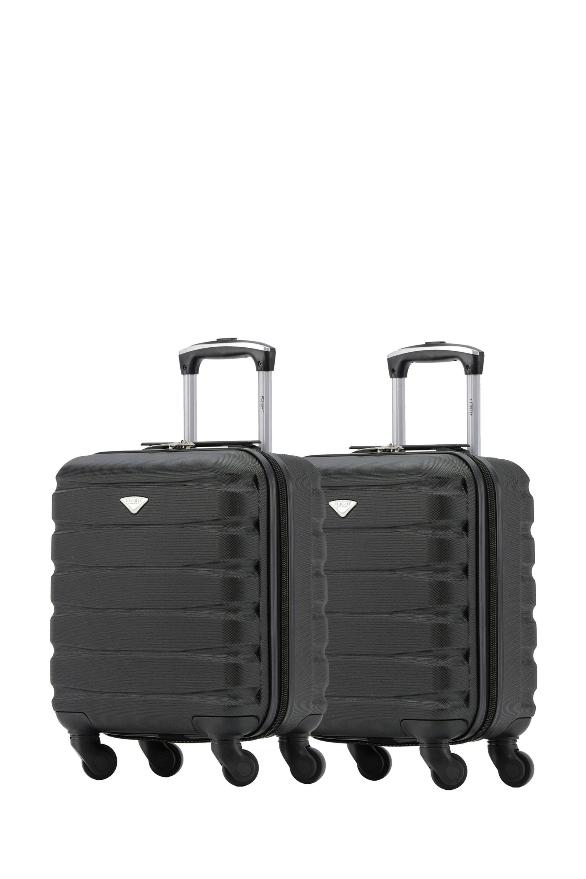 Flight Knight EasyJet Underseat 45x36x20cm 4 Wheel ABS Hard Case Cabin Carry On Suitcase Set Of 2 - Image 1 of 3