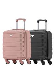 Flight Knight EasyJet Underseat 45x36x20cm 4 Wheel ABS Hard Case Cabin Carry On Suitcase Set Of 2 - Image 2 of 9