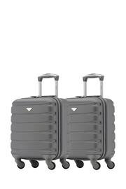 Flight Knight EasyJet Underseat 45x36x20cm 4 Wheel ABS Hard Case Cabin Carry On Suitcase Set Of 2 - Image 1 of 2