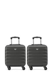 Flight Knight EasyJet Underseat 45x36x20cm 4 Wheel ABS Hard Case Cabin Carry On Suitcase Set Of 2 - Image 2 of 2