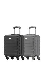 Flight Knight EasyJet Underseat 45x36x20cm 4 Wheel ABS Hard Case Cabin Carry On Suitcase Set Of 2 - Image 2 of 8