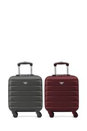 Flight Knight EasyJet Underseat 45x36x20cm 4 Wheel ABS Hard Case Cabin Carry On Suitcase Set Of 2 - Image 1 of 3
