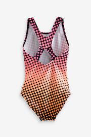 Pink/Black Geo Sports Cross-Back Swimsuit (3-16yrs) - Image 6 of 7