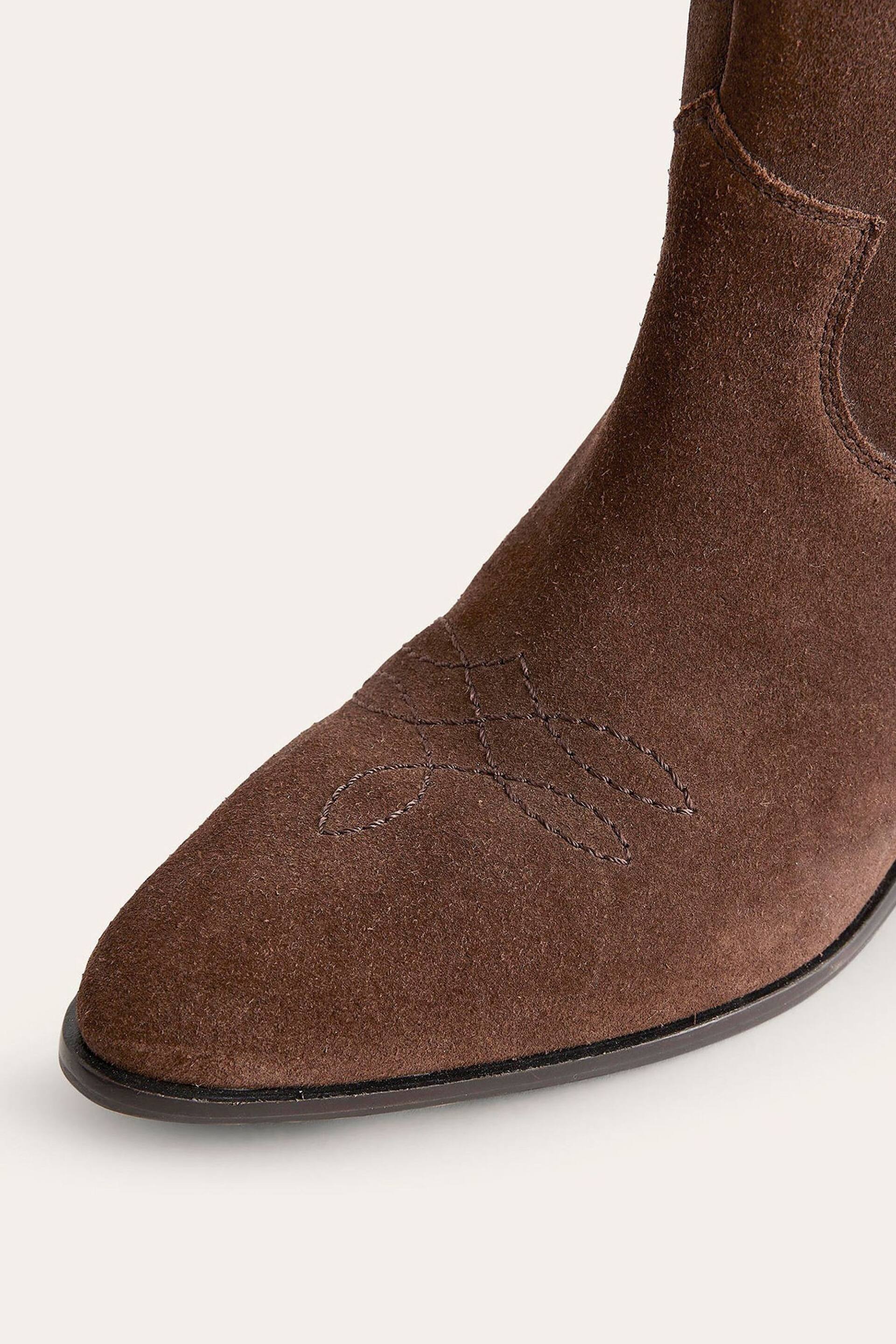 Boden Brown Western Ankle Boots - Image 4 of 5