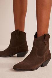 Boden Brown Western Ankle Boots - Image 5 of 5