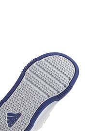 adidas White/Blue Tensaur Hook and Loop Shoes - Image 9 of 9