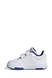 adidas White/Blue Tensaur Hook and Loop Shoes - Image 2 of 9