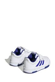 adidas White/Blue Tensaur Hook and Loop Shoes - Image 4 of 9
