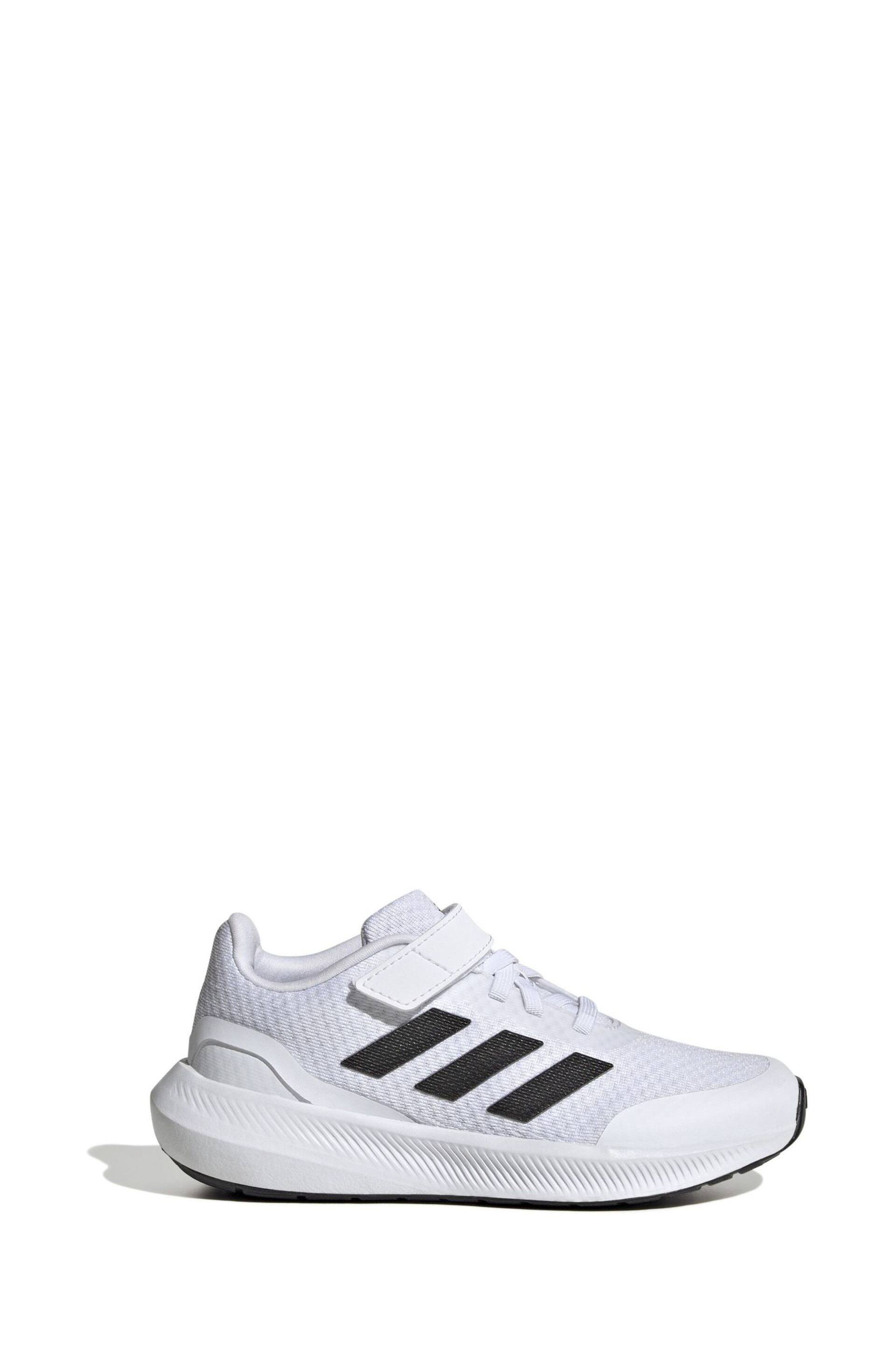 adidas White Sportswear Runfalcon 3.0 Elastic Lace Top Strap Trainers - Image 1 of 9