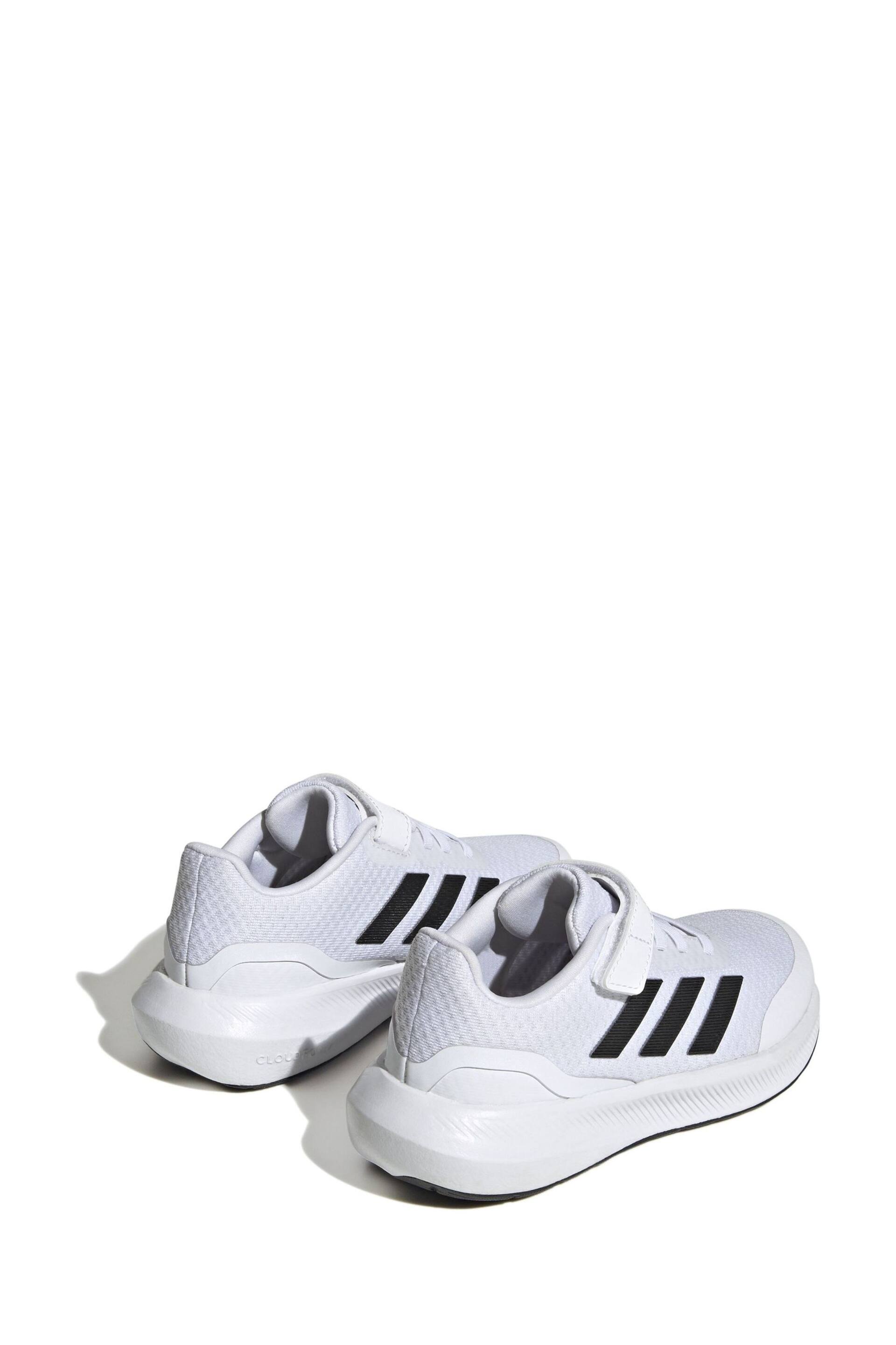 adidas White Sportswear Runfalcon 3.0 Elastic Lace Top Strap Trainers - Image 3 of 9