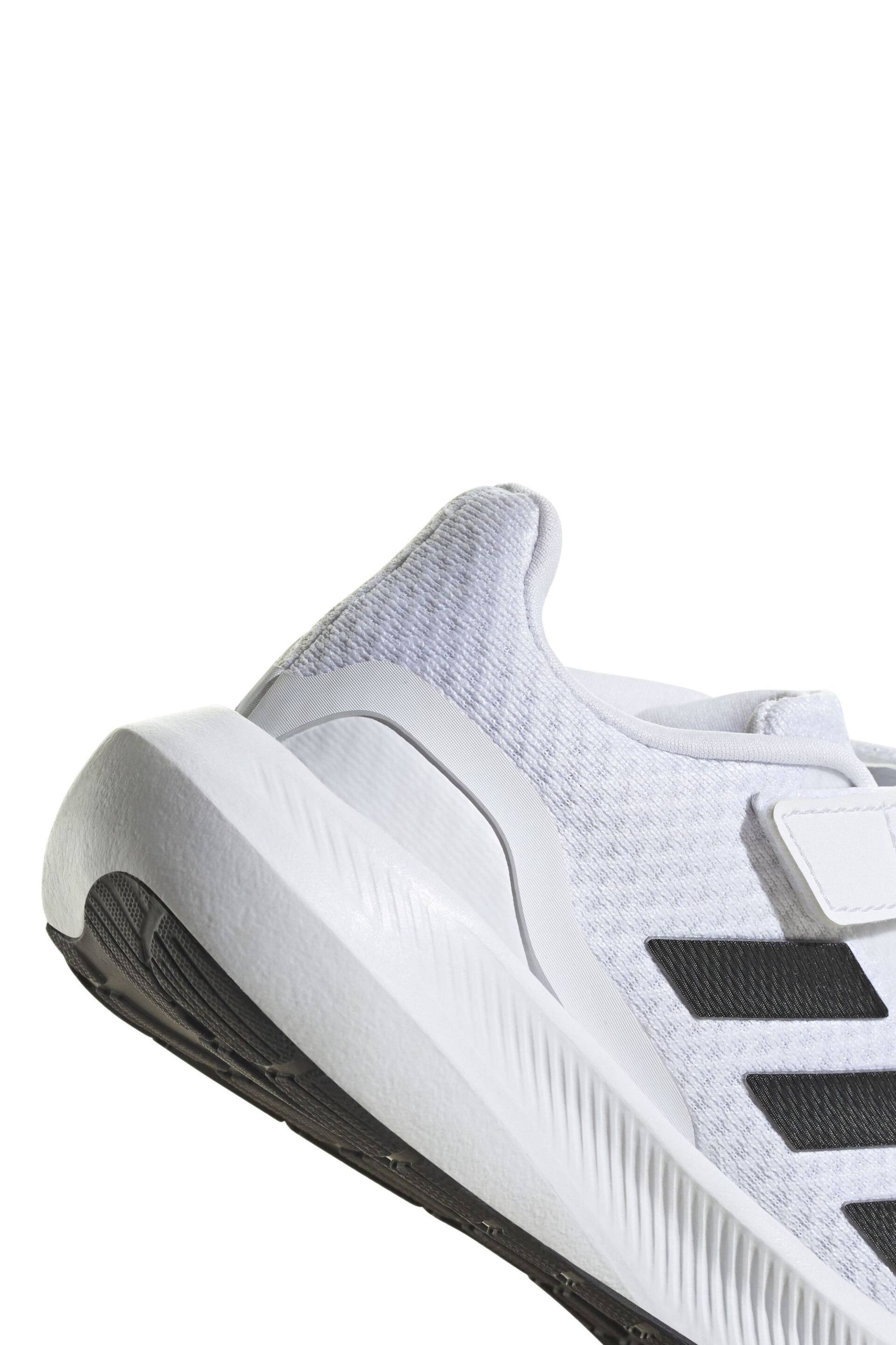 adidas White Sportswear Runfalcon 3.0 Elastic Lace Top Strap Trainers - Image 9 of 9