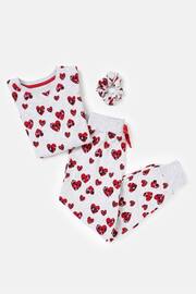 Angel & Rocket Grey Stella Heart Leopard Pyjamas - Image 3 of 5