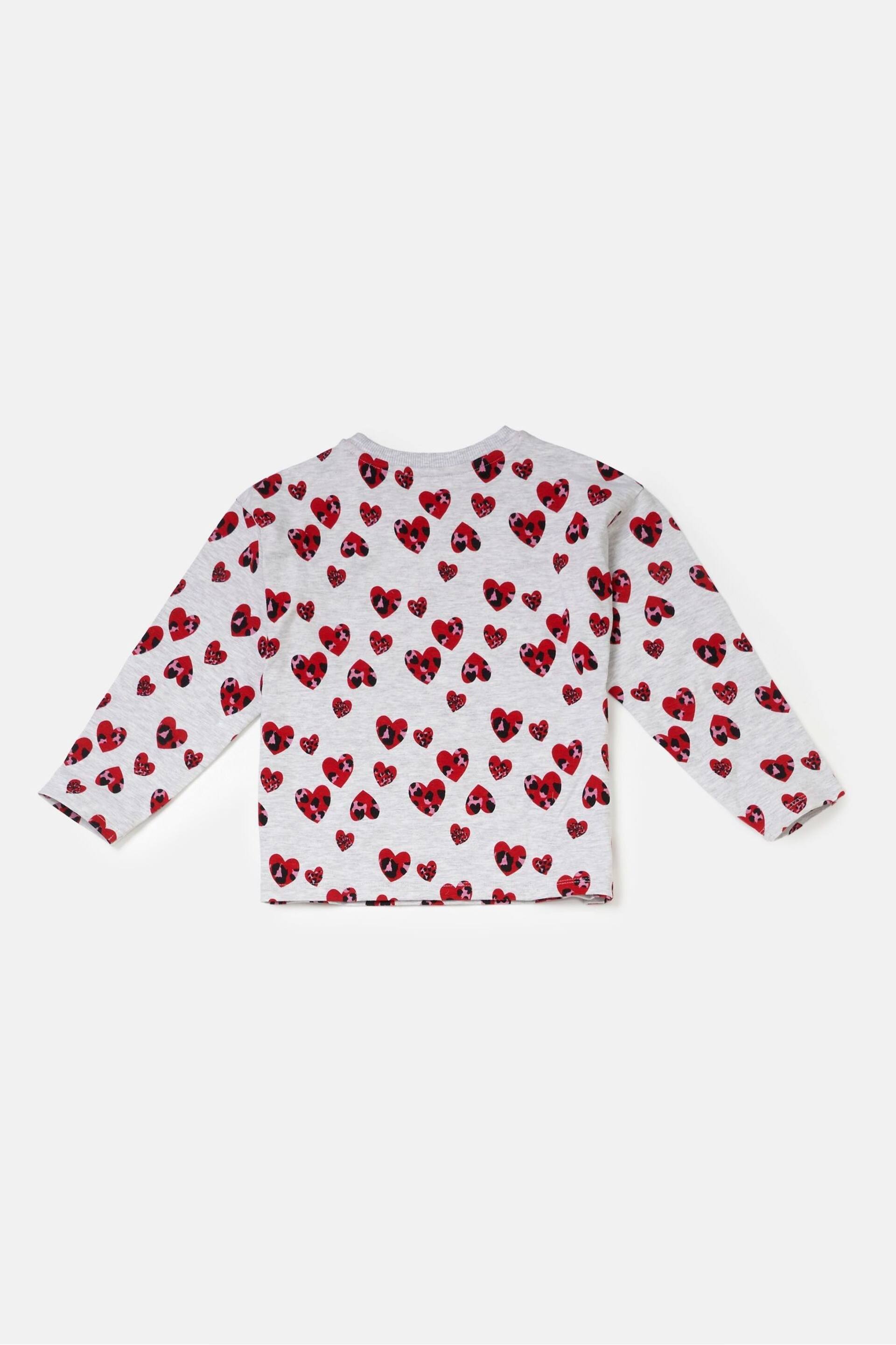 Angel & Rocket Grey Stella Heart Leopard Pyjamas - Image 4 of 5