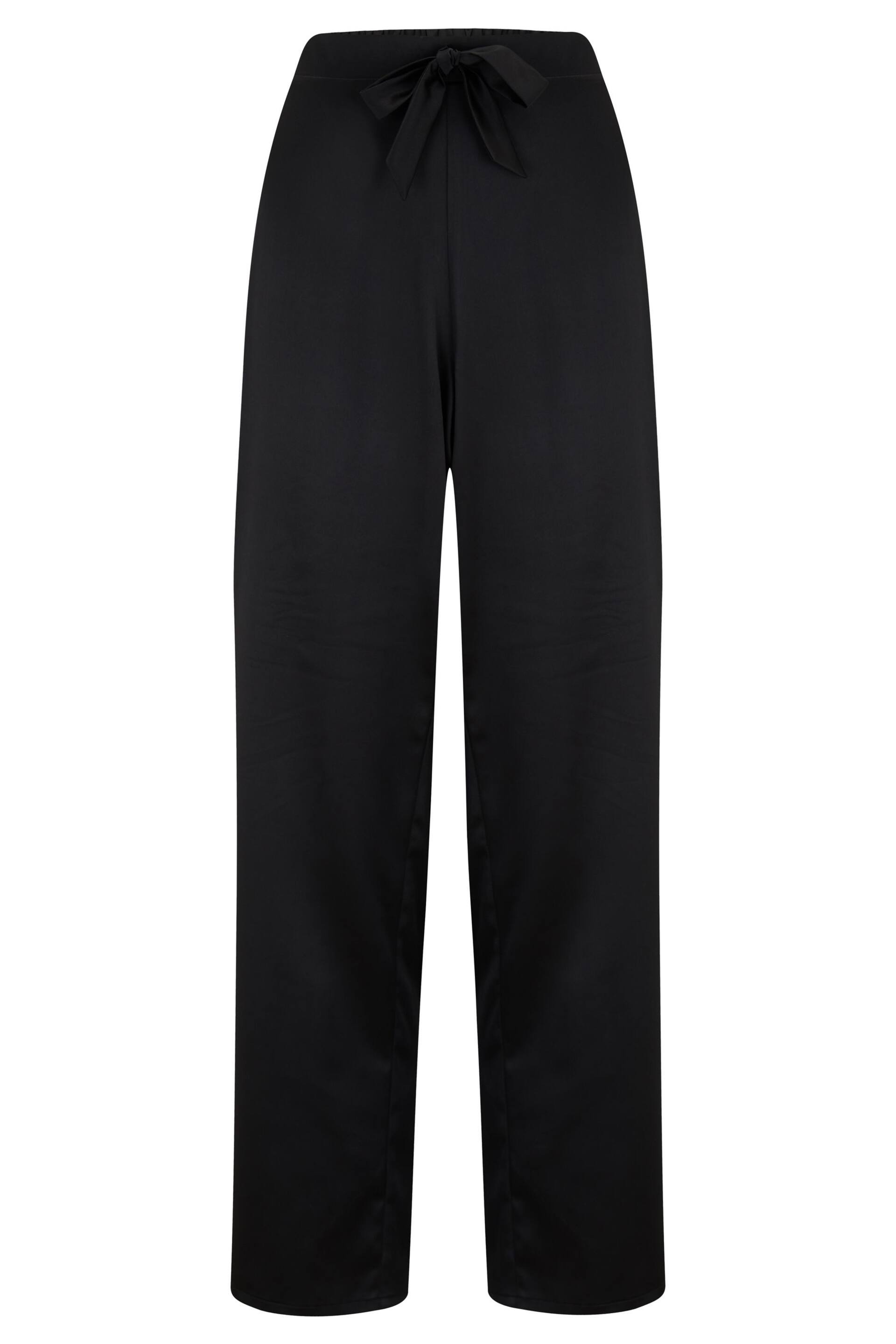 Pour Moi Black Jersey And Satin Pyjamas - Image 5 of 5
