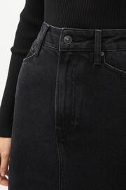 Paige Siren Denim Black Midi Skirt - Image 5 of 5