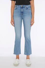 7 For All Mankind Slim Kick Flare Luxe Raw Hem Blue Jeans - Image 1 of 3