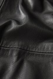 Urban Code Black Leather Panel Detail Mini Skirt - Image 5 of 6