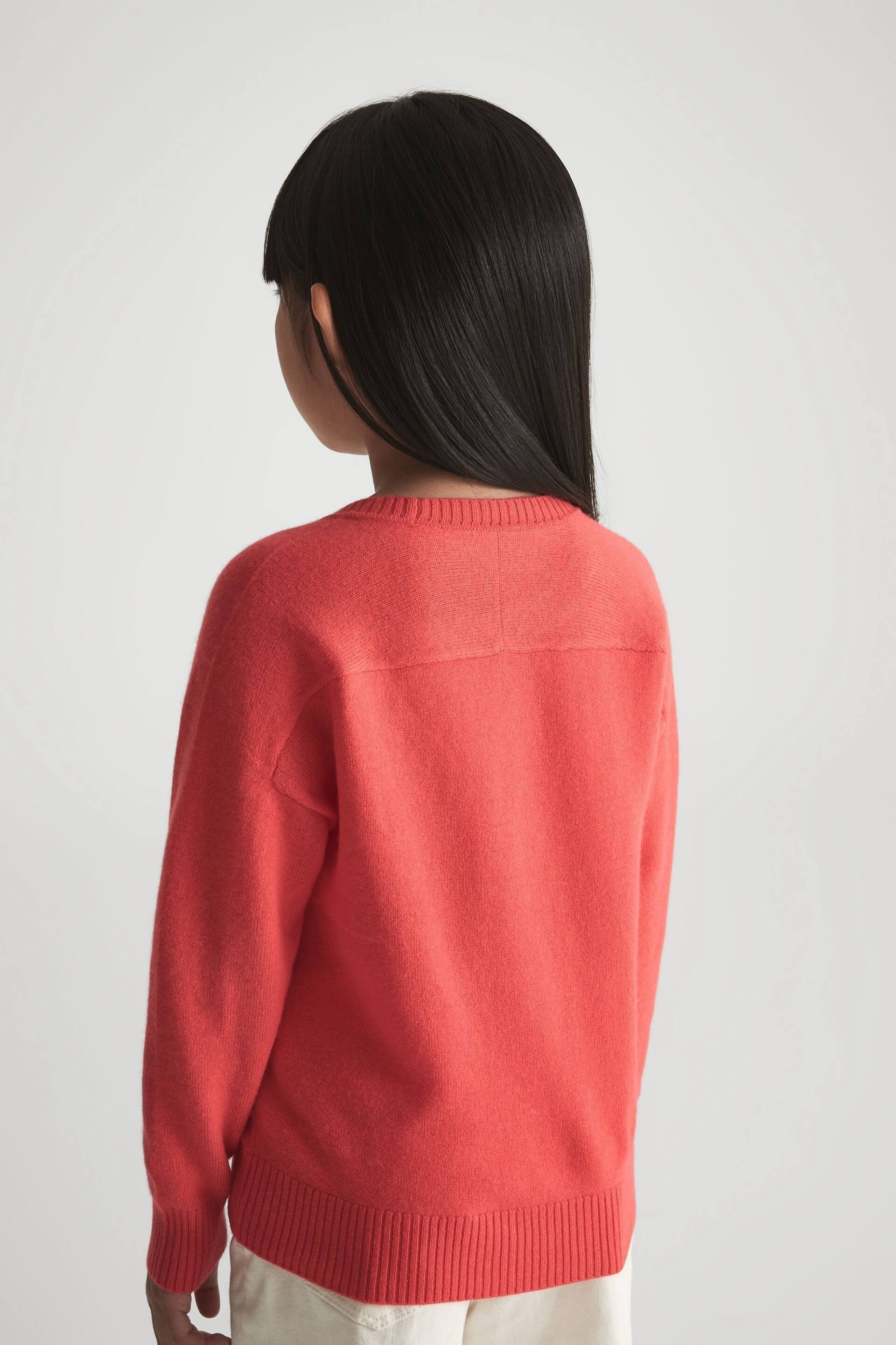 Reiss Coral Audrey Senior Crew Neck Knitted Jumper - Image 5 of 7