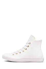 Converse White Scallop High Top Trainers - Image 2 of 8