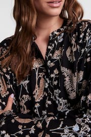 PIECES Black Printed Long Sleeve Blouse - Image 4 of 5