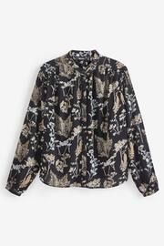 PIECES Black Printed Long Sleeve Blouse - Image 5 of 5