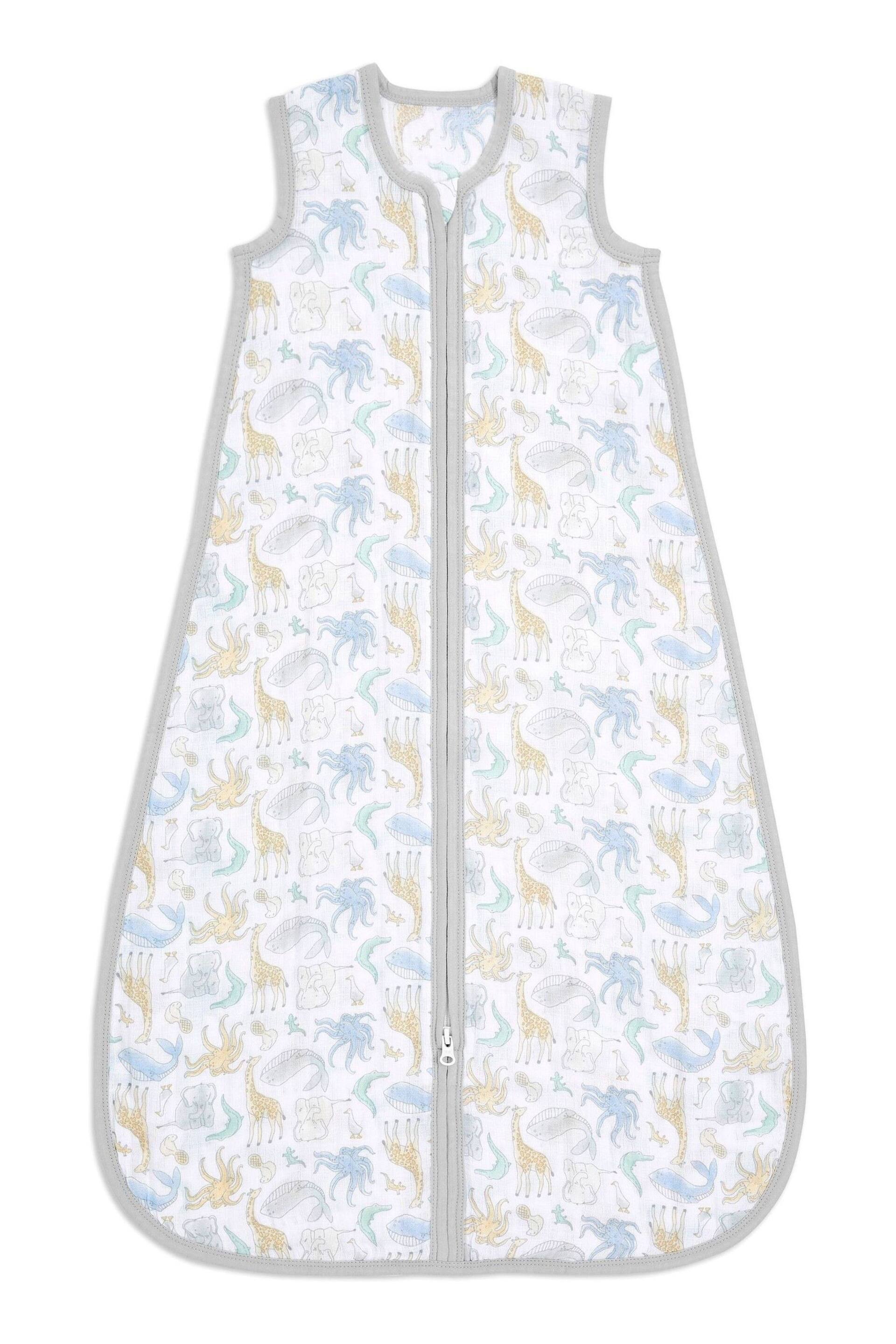 aden + anais™ Essentials Cotton Muslin 1.0 TOG Light Sleeping Bag Natural History - Image 2 of 6