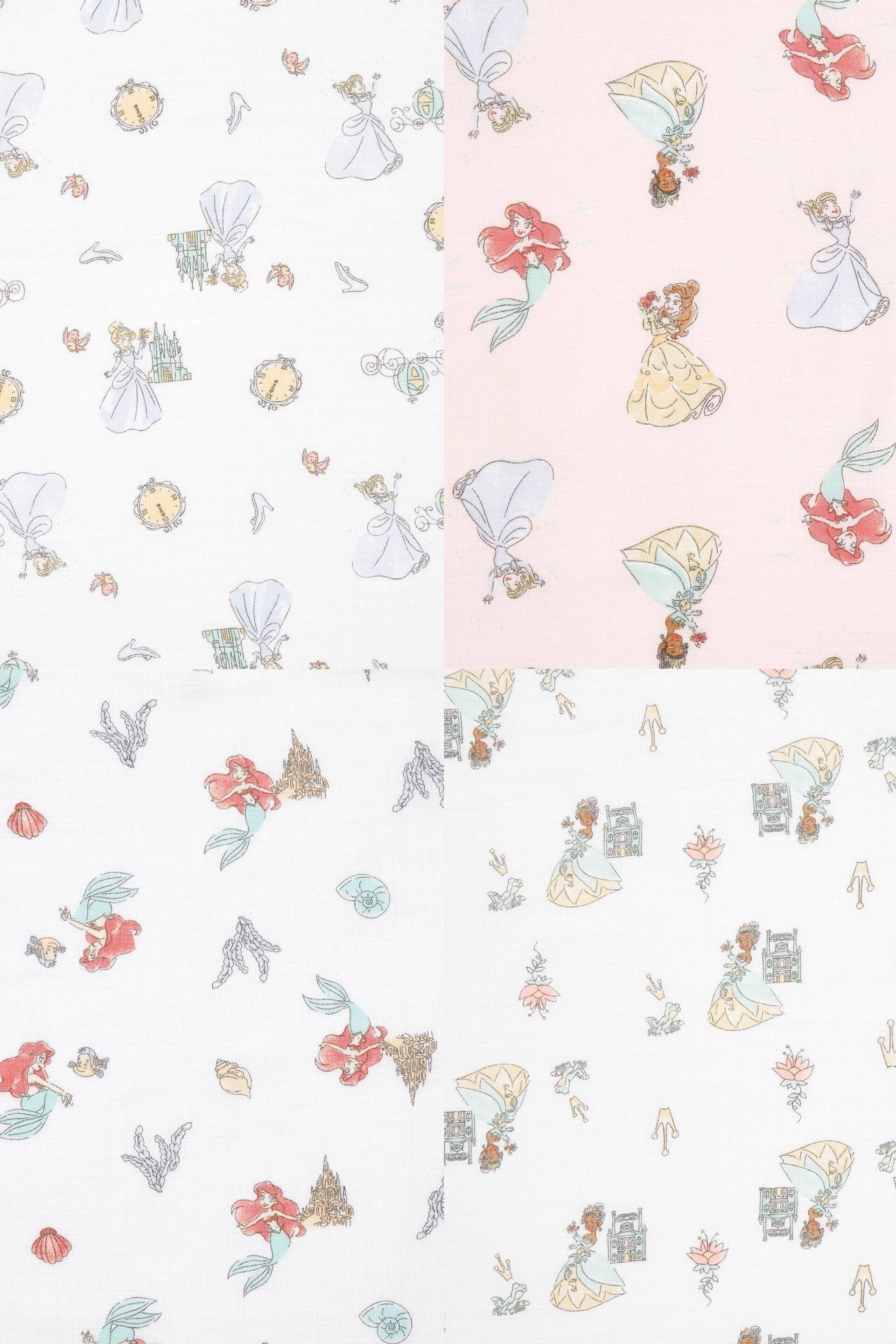 aden + anais Disney Princess Essentials Cotton Muslin Blankets 4 Pack - Image 4 of 5