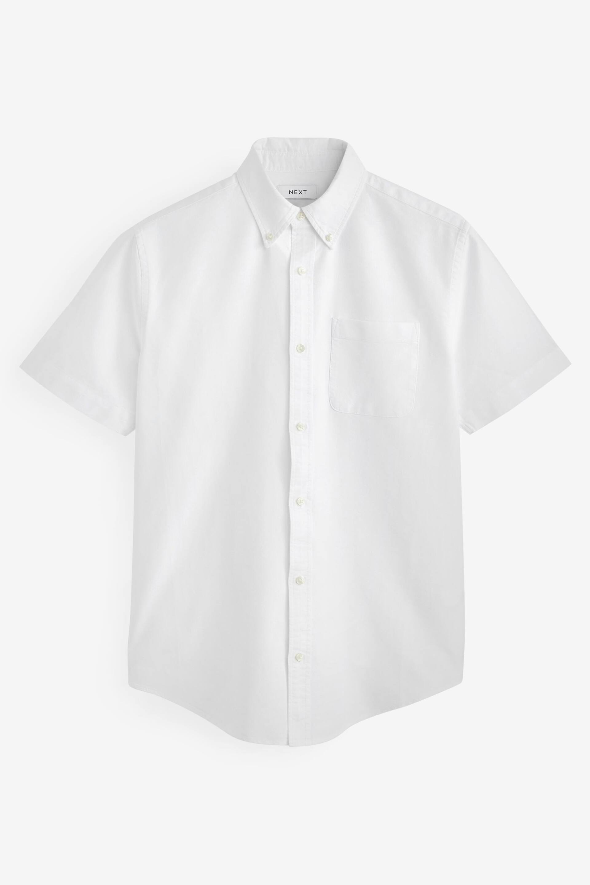 White/Blue/Navy 3 Pack Short Sleeve Oxford Shirt 3 Pack - Image 3 of 10