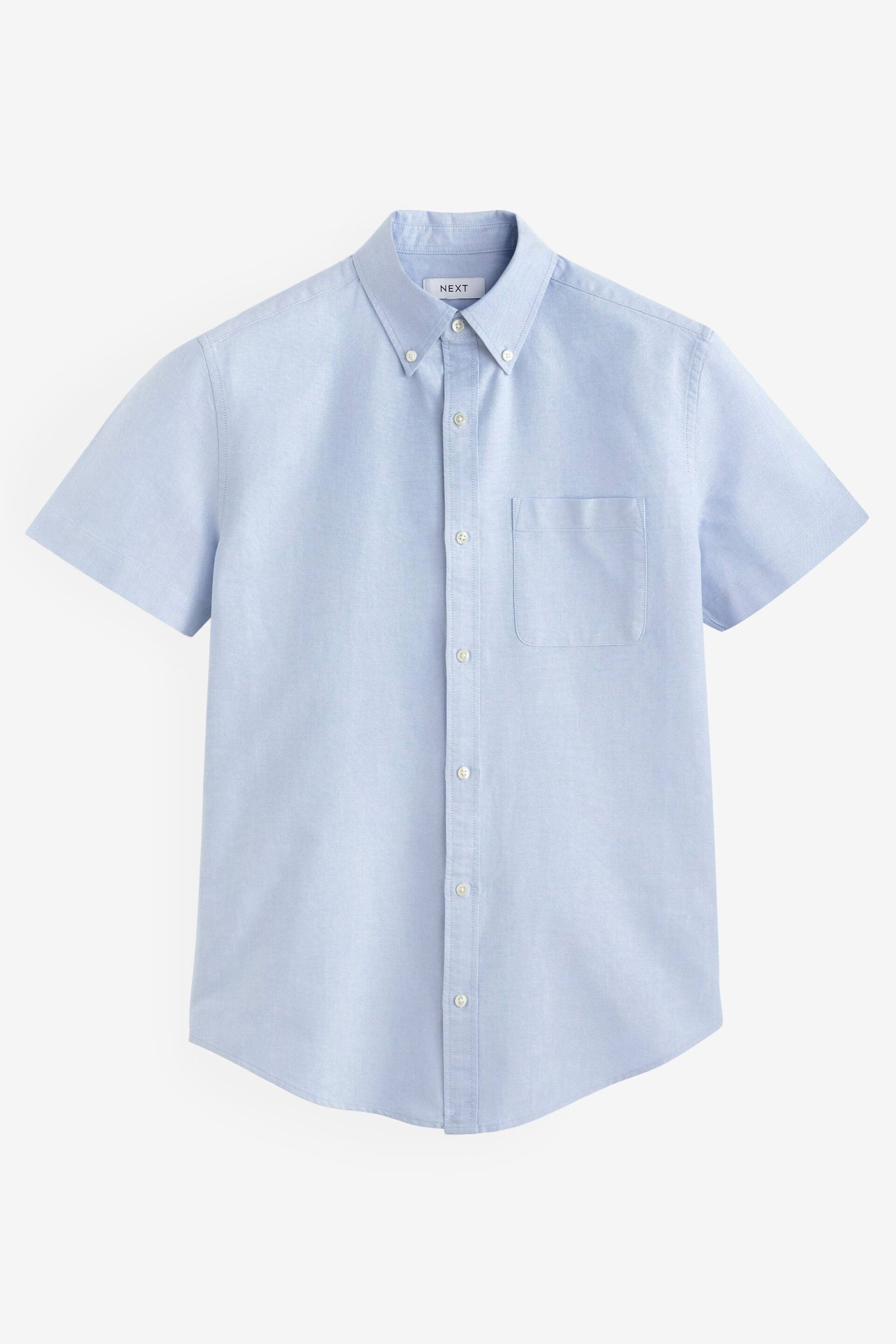 White/Blue/Navy 3 Pack Short Sleeve Oxford Shirt 3 Pack - Image 4 of 10