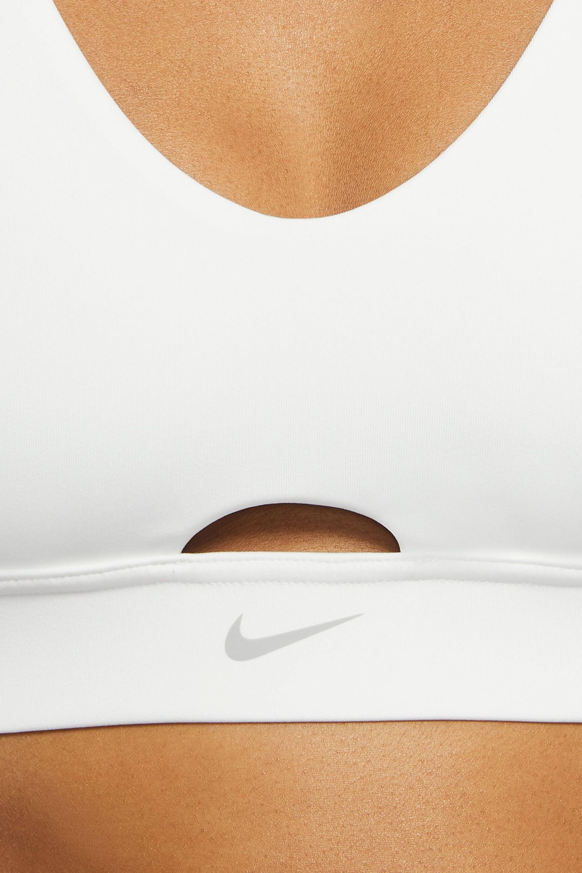 Nike White Medium Dri-FIT Indy Support Padded Cutout Sports Bra - Image 3 of 4