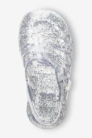 Silver Glitter Jelly Sandals - Image 3 of 4