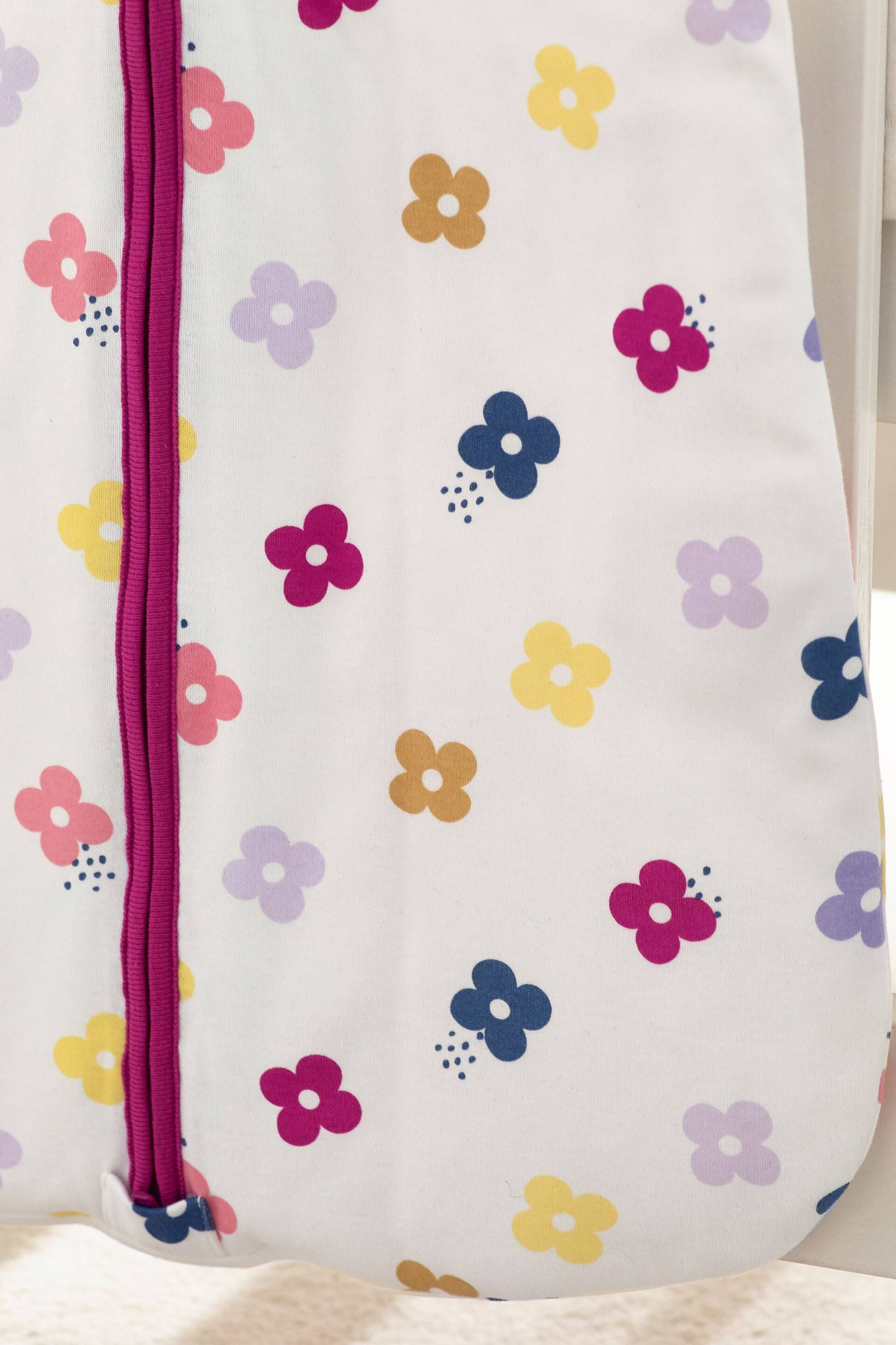 Jewel Floral 2.5 Tog Baby 100% Cotton Removable Sleeves Sleep Bag - Image 7 of 9