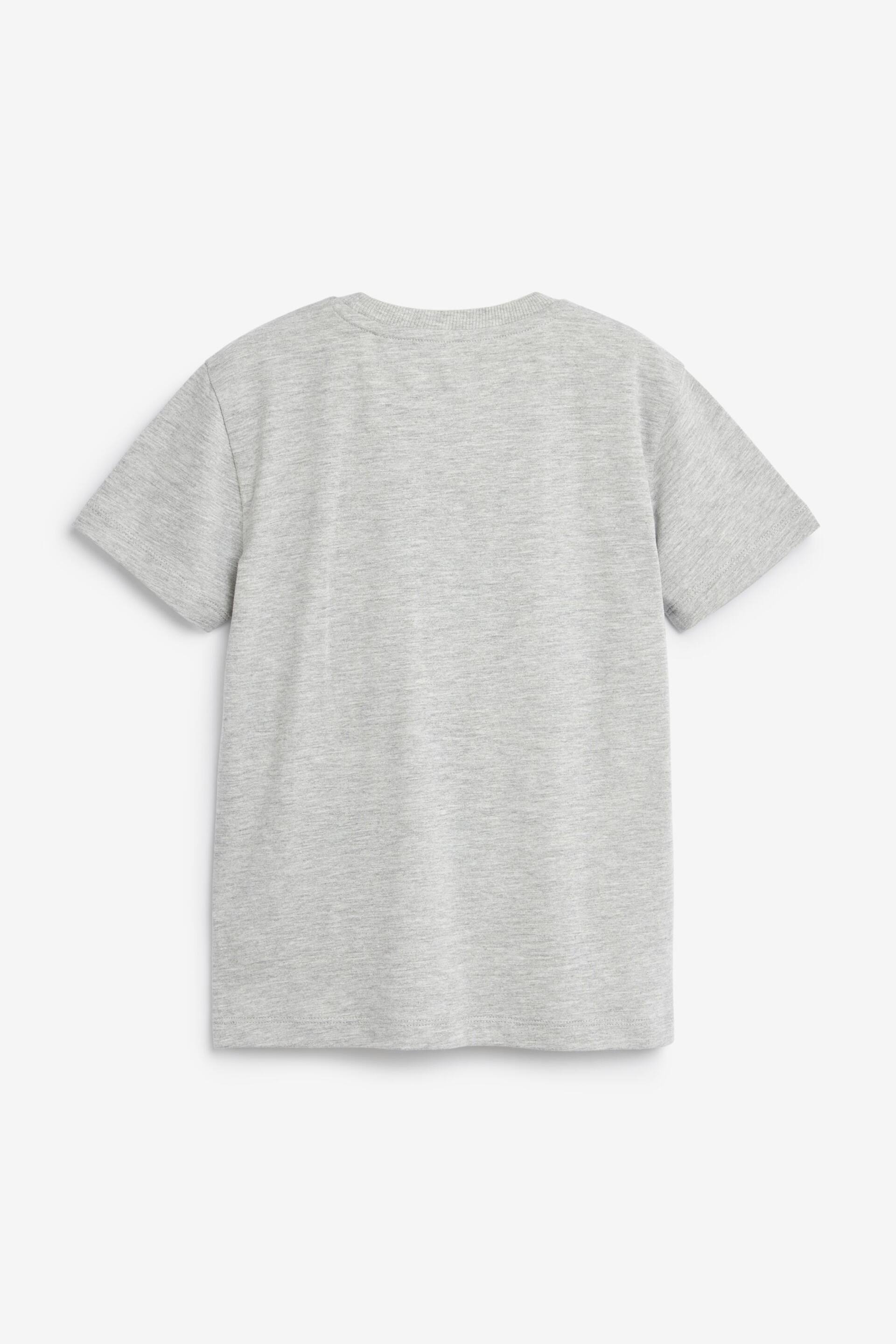 Grey Marl Cotton Short Sleeve T-Shirt (3-16yrs) - Image 2 of 3