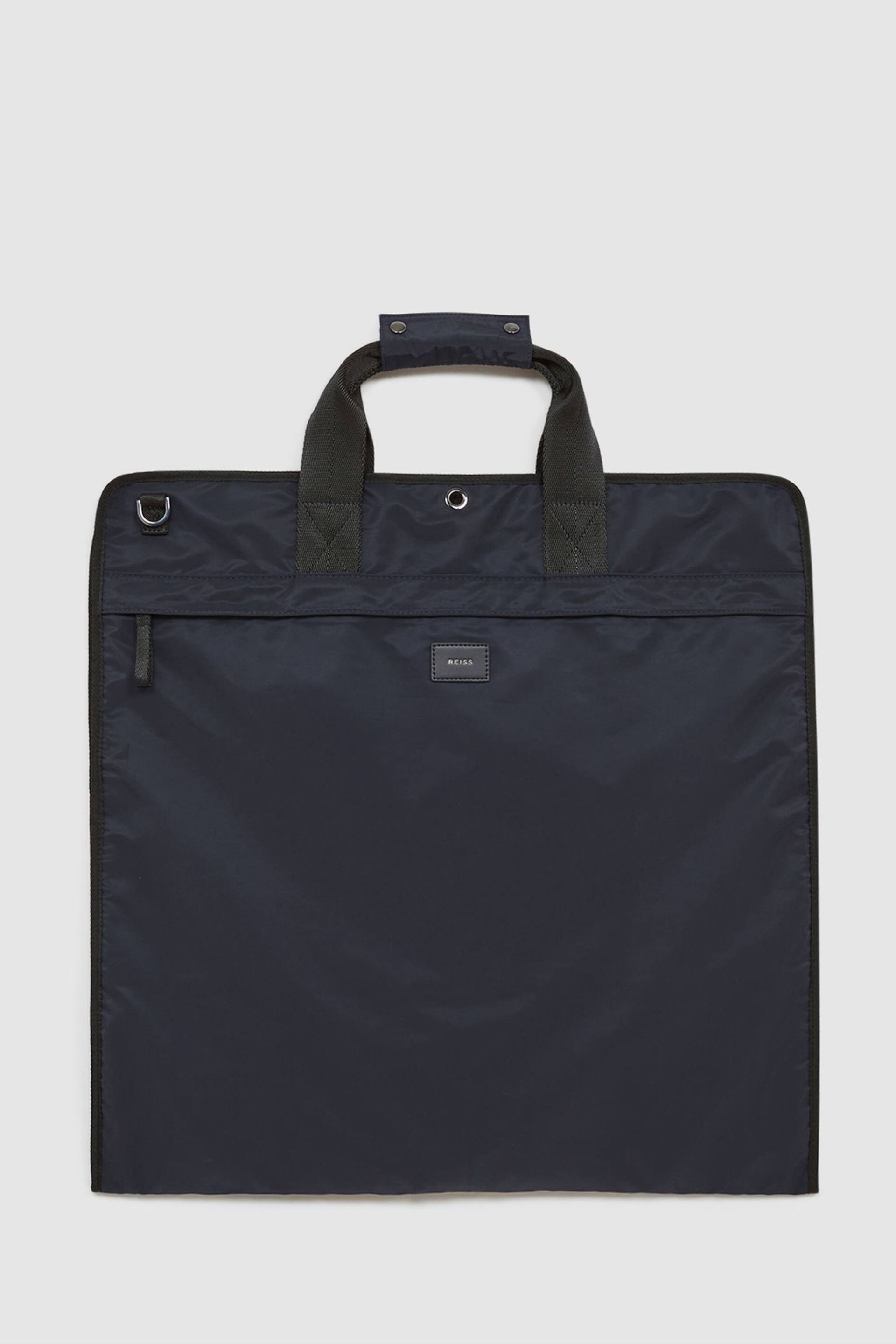 Reiss Dark Navy Callum Nylon Webbing Suit Bag - Image 1 of 5