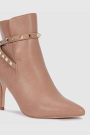 Novo Nude Diego Stud Detail Point Mid Stiletto Heel Ankle Boots - Image 4 of 4